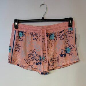 Disney shorts SZ L pink loungewear sleepwear drawstring waist NWT